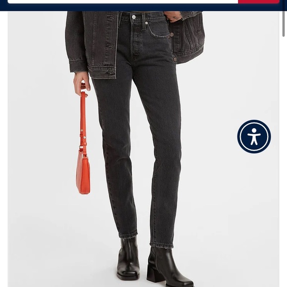 Levi’s 501 faded black jeans women size 29 button fly - Picture 1 of 8